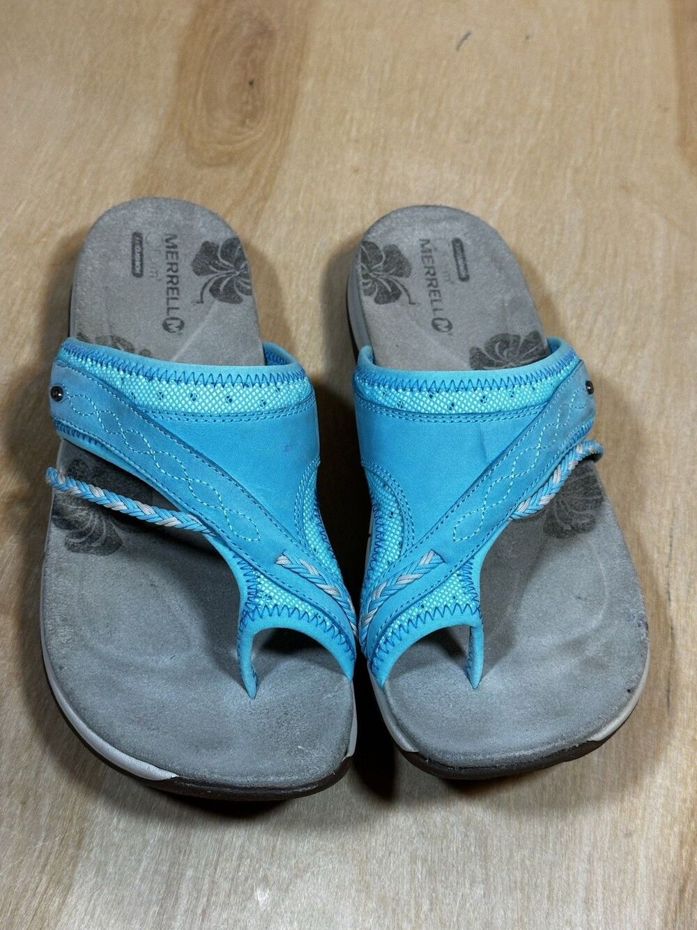 Merrell Women’s Terran Post II Sandal Size 11 Blue Leather